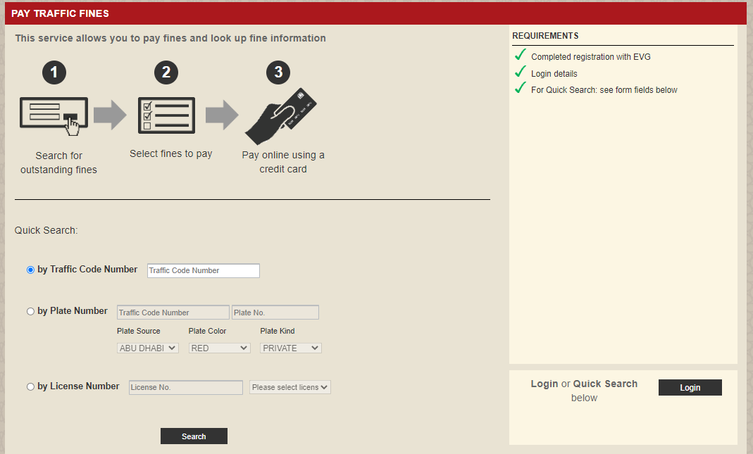 sharjah traffic fine check by plate number