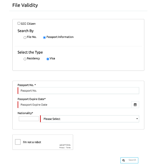 how to check visa status using passport number uae