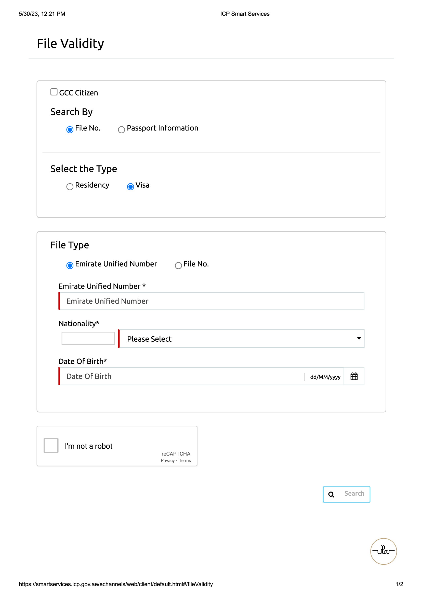 ica uae visa status with passport number, File No and emirates id