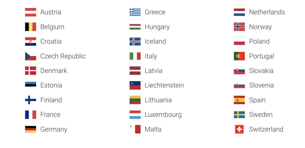 list of schengen countries 2023