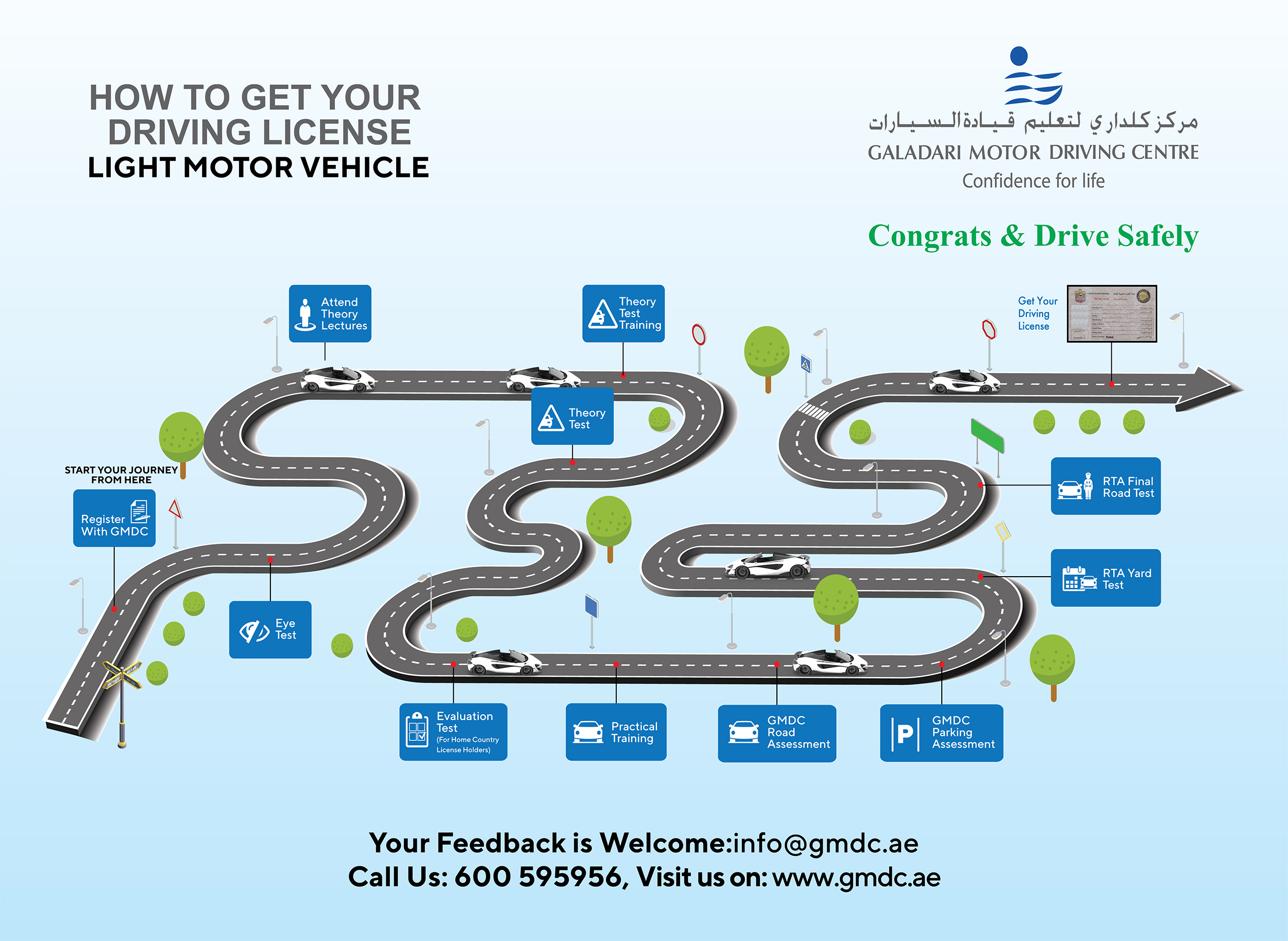 galadari motor driving centre al qusais main office dubai